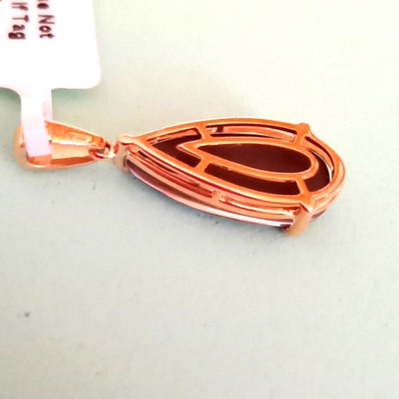 10k YELLOW GOLD AAA CANADIAN AMMOLITE SOLITAIRE PENDANT - Picture 3 of 7